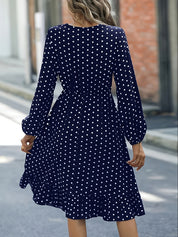 Ruby Kensington | Flowing Polka Dot Midi Dress For Women