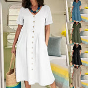 Olivia Cooper | Button-Front Summer Dress For Women