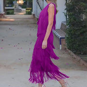 Georgia King | One-Shoulder Tassel Maxi Dress For Women