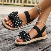 Nora Fitzgerald | Polka Dot Bow Sandals For Women