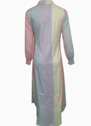 Lily Cooper | Color Block Striped Shirt Dress For Women