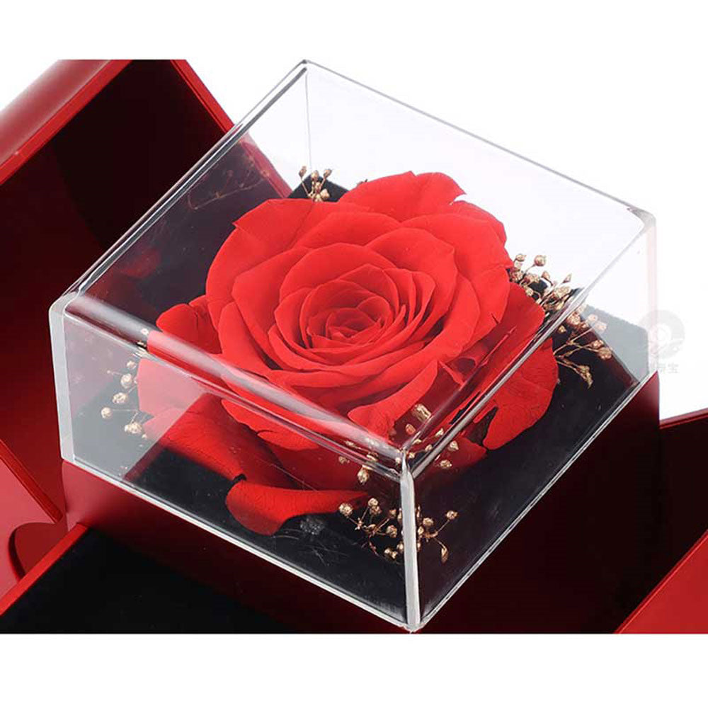 Matilda Cross | Preserved Rose Jewellery Box With Necklace For Women