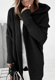 Elise Thornton | Oversized Hooded Knit Cardigan For Women