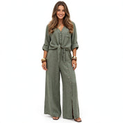 Harriet Cole | Flowy Two-Piece Linen-Look Set For Women