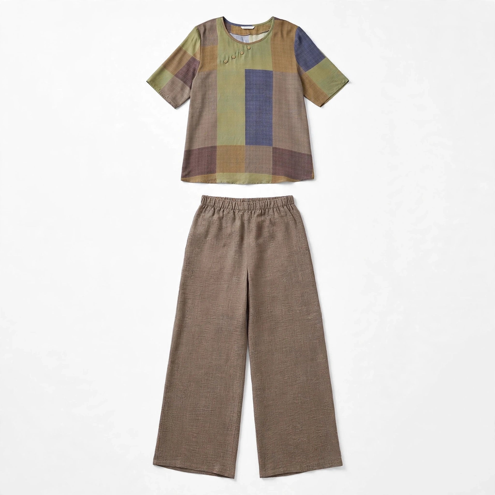 Piper Fenwick | Patchwork Colour Block Two-Piece Set For Women