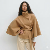 Valentina Moretti | Belted Cape Coat For Women