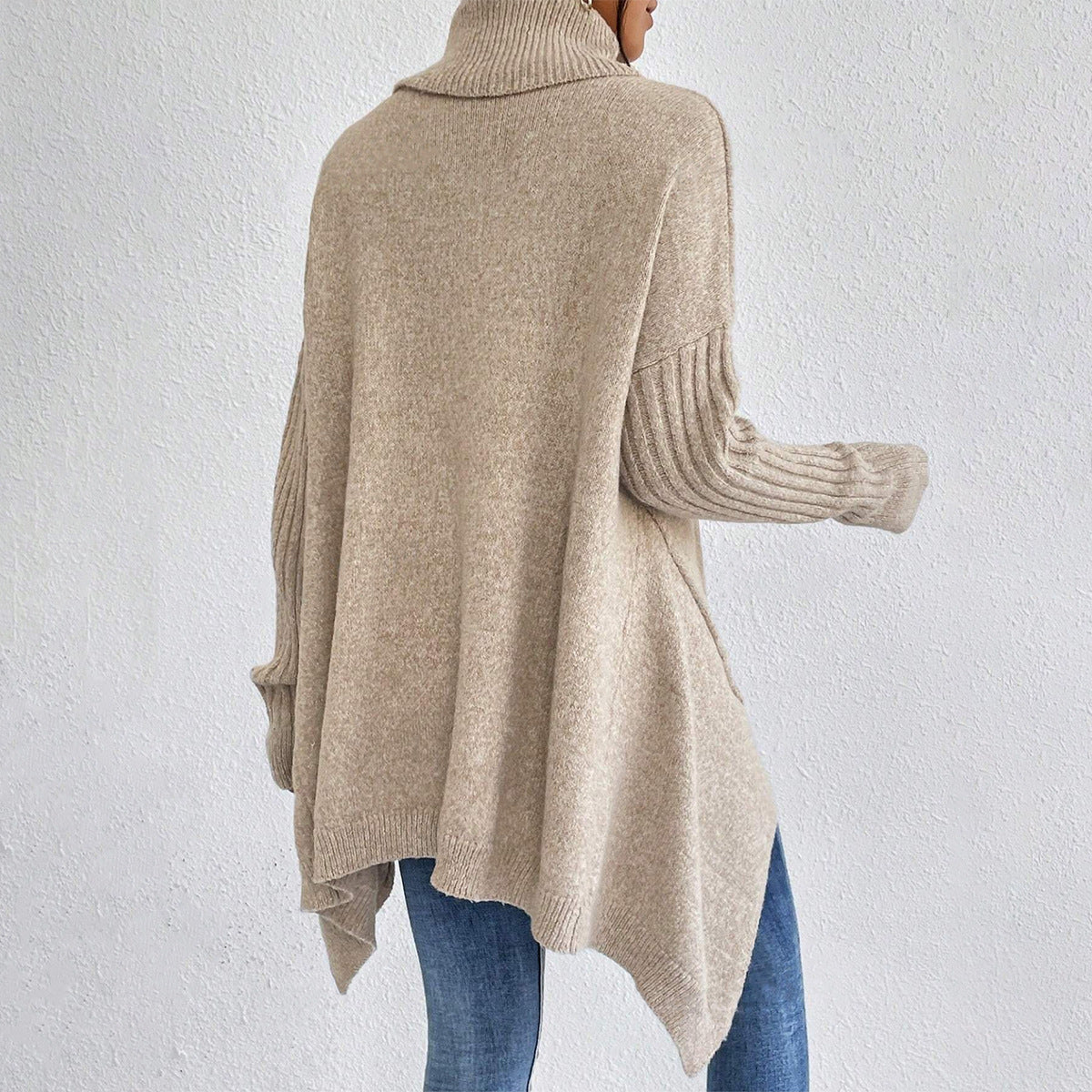 Phoebe Martin | Oversized Turtleneck Knit Sweater For Women