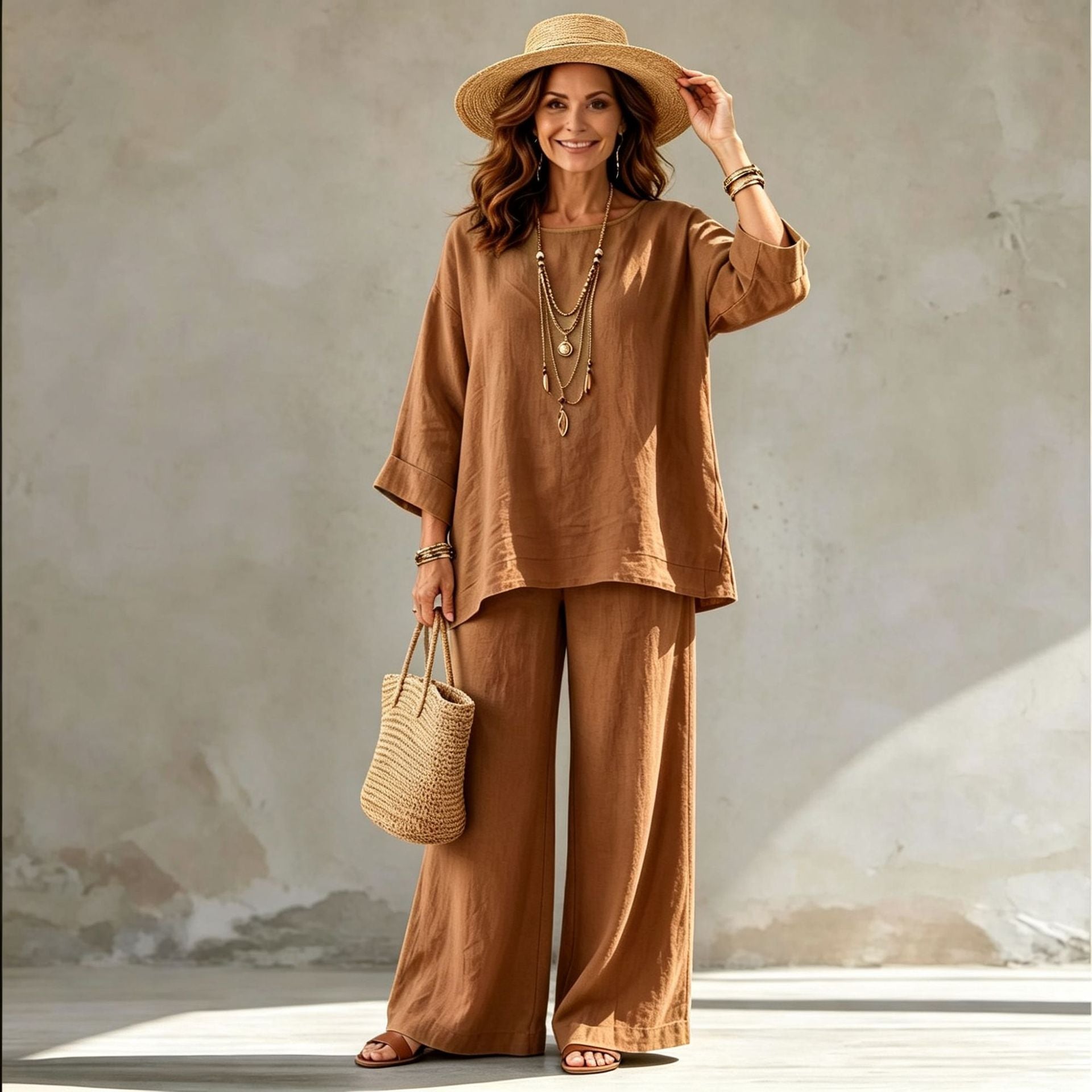 Elisabetta Rookwood | Oversized Tunic & Wide-Leg Set For Women
