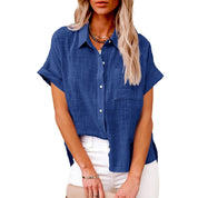Patrizia Wesford | Linen Look Short Sleeve Shirt For Women