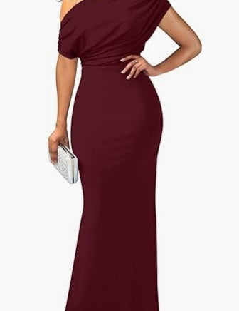 Isla Turner | One-Shoulder Maxi Party Dress For Women