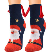 Ember | Red Santa Magnetic Christmas Socks Unisex & Couples