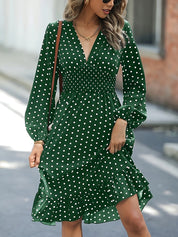 Ruby Kensington | Flowing Polka Dot Midi Dress For Women