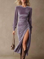 Phoebe Turner | Velvet Midi Cocktail Dress For Women