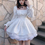 Maddison Reid | Square Neck Lace-Up Mini Dress For Women