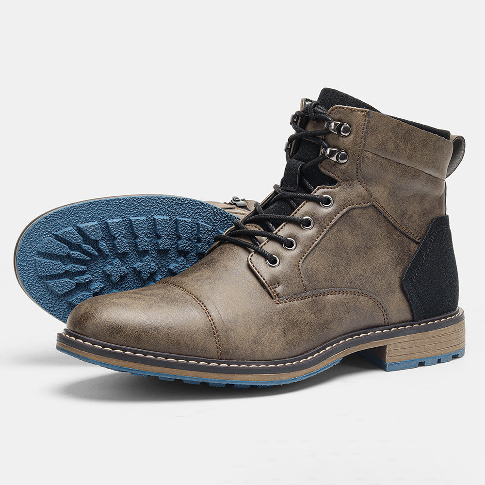 Patrick Delaney | Leather High-Top Boots For Men