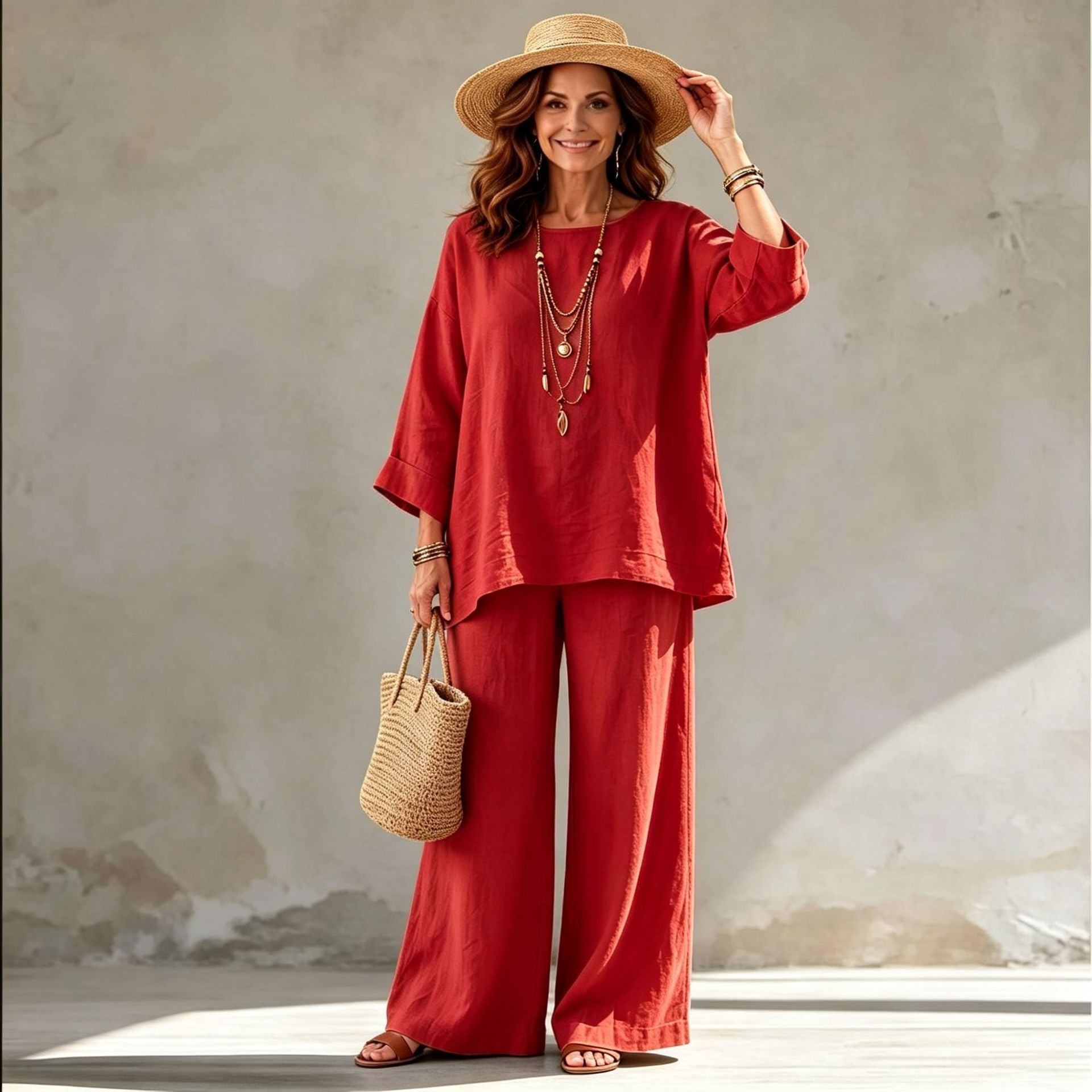 Elisabetta Rookwood | Oversized Tunic & Wide-Leg Set For Women
