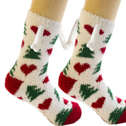 Ember | Red Santa Magnetic Christmas Socks Unisex & Couples