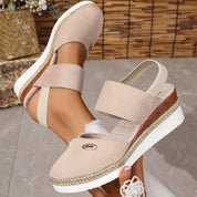 Harper Delaney | Braided Platform Wedge Sandals For Women