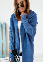 Elise Thornton | Oversized Hooded Knit Cardigan For Women