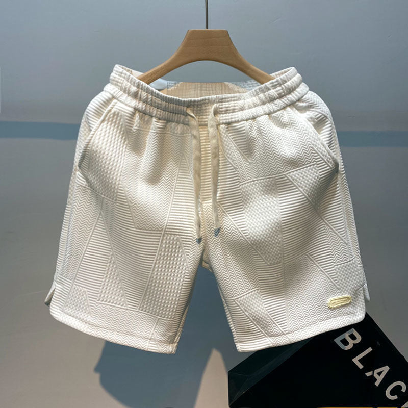Emilio Abfield | Textured Drawstring Shorts For Men