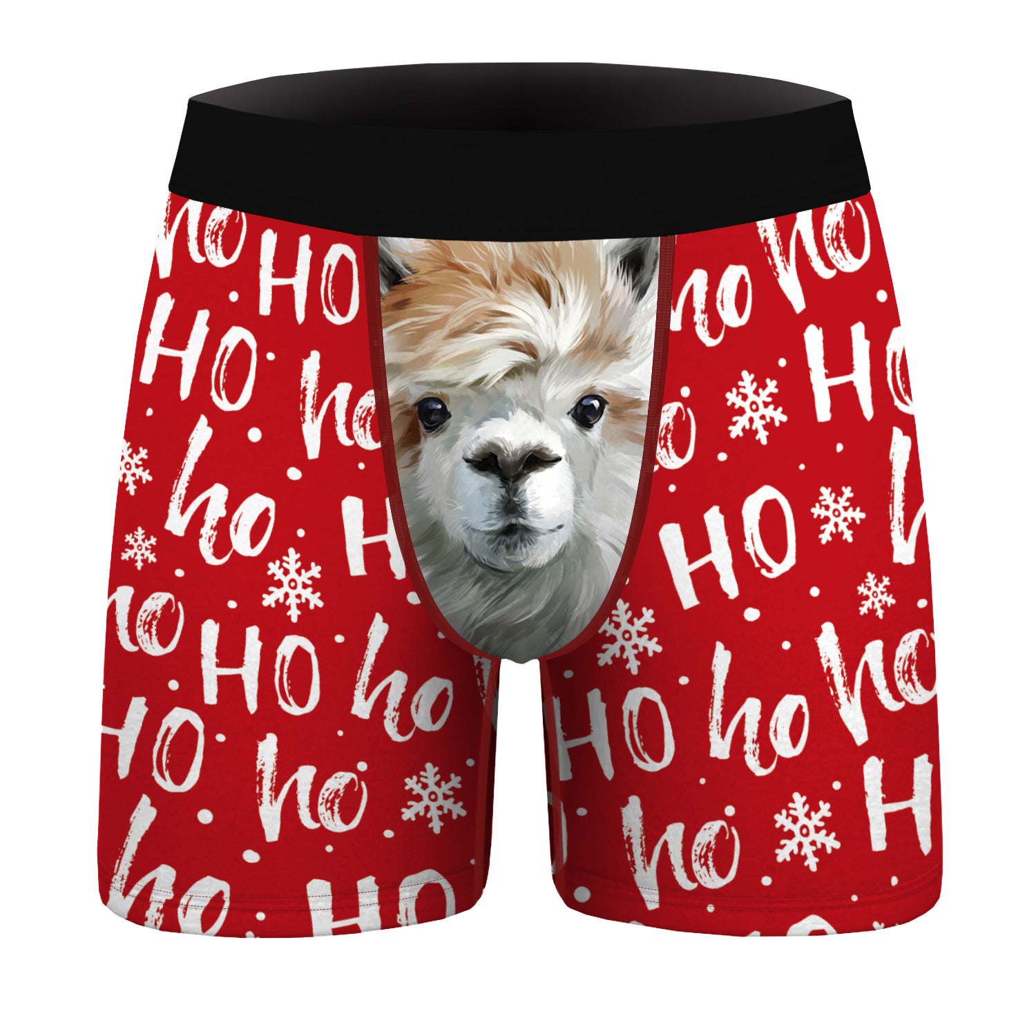 Candy Stripe | Red Candy Cane Print Christmas Boxer Briefs For Men