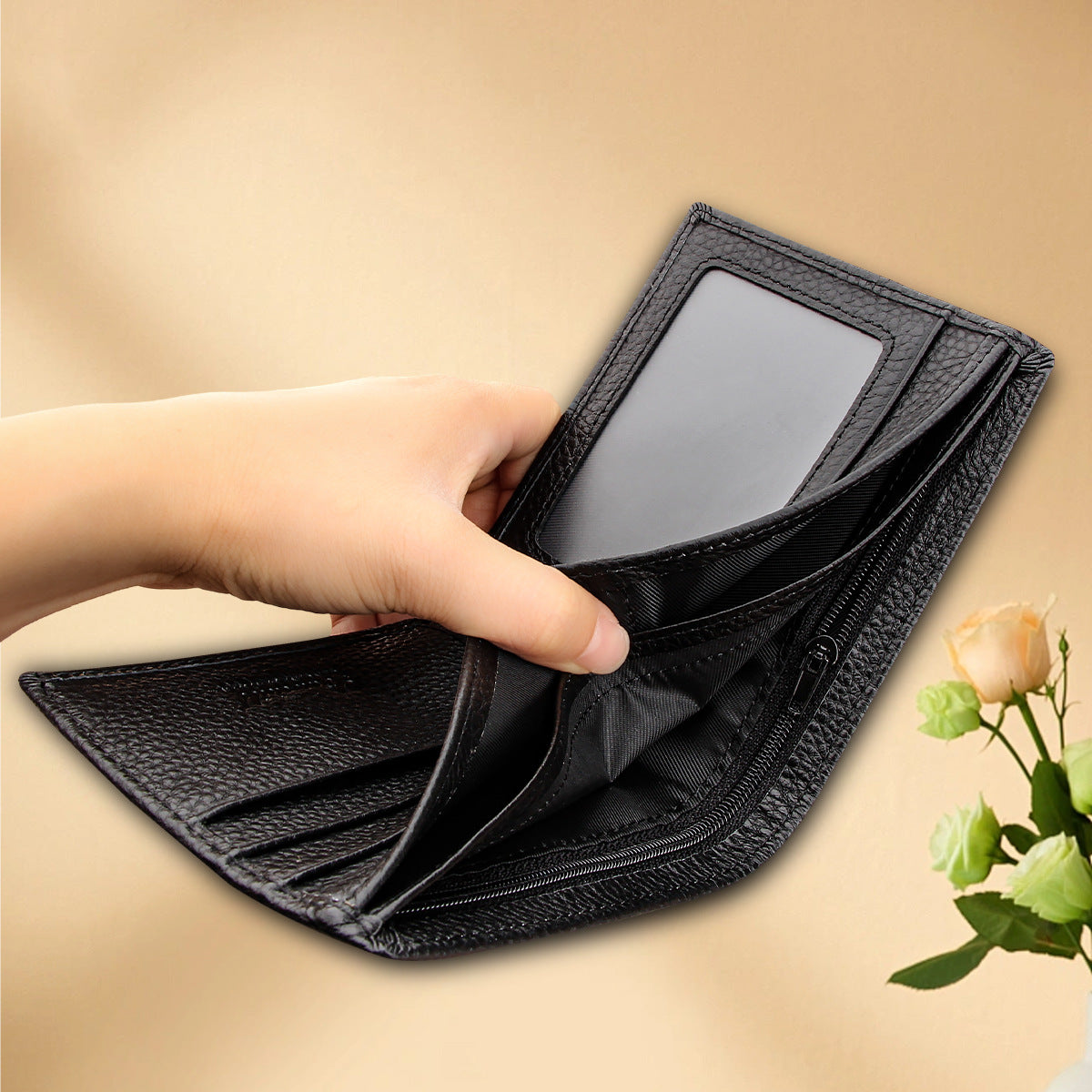 Genuine Leather Bifold Wallet