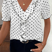 Bridget Fenwick | Color Block Blouse With Bubble Sleeves