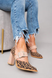 Bianca Hollis | Leopard Print Buckle Heels For Women