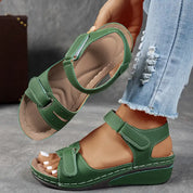 Mia Reynolds | Soft Leather Orthopedic Wedge Sandals For Women