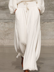 Georgia Pearce | Wide-Leg Pants With Crinkled Texture For Women