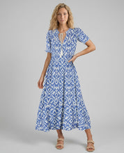 Isla Hargreaves | Ikat Print Tassel V-Neck Midi Dress For Women