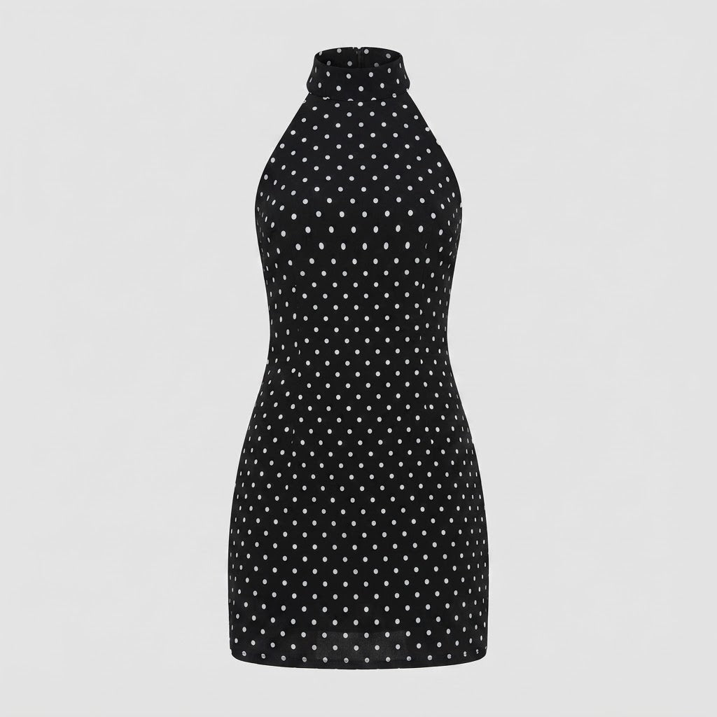 Freya Bennett | Polka Dot Halter Mini Dress For Women