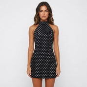 Freya Bennett | Polka Dot Halter Mini Dress For Women