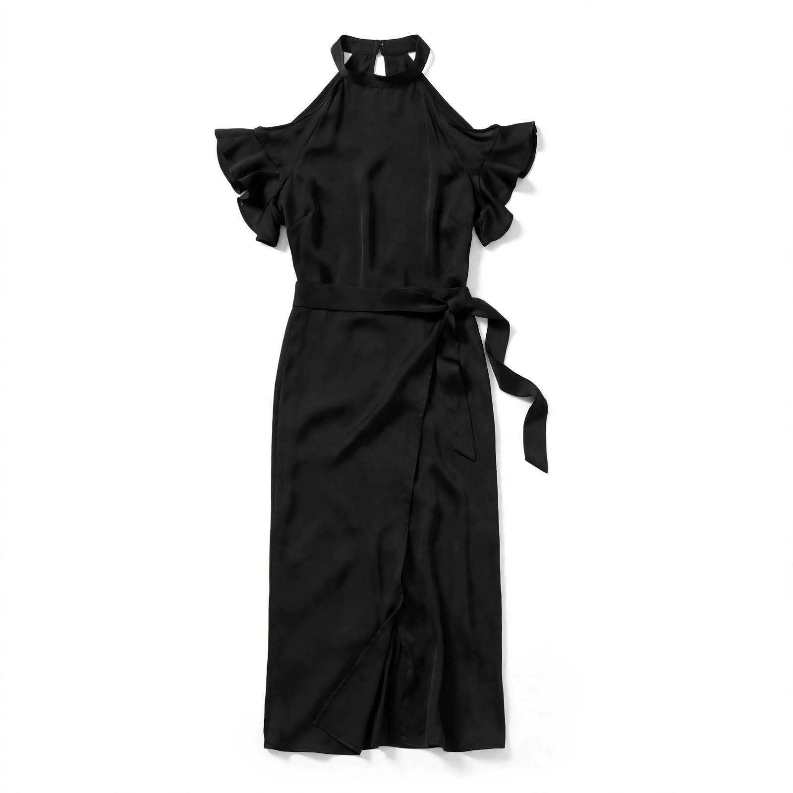 Clelia Hunhurst | Cold-Shoulder Asymmetric Midi Dress For Women