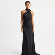 Georgia Mitchell | Satin Halter Maxi Dress For Women