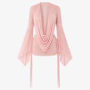 Georgina Jones | Deep V-Neck Backless Mini Dress For Women