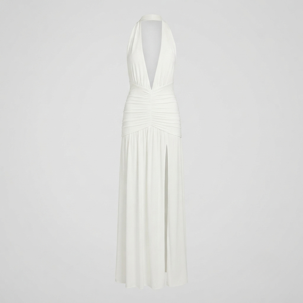 Charlotte Reid | Plunge Halter Maxi Dress For Women
