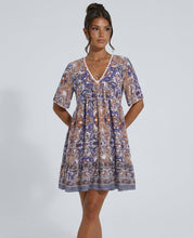 Brooke Flemming | V-Neck Flared Sleeve Paisley Mini Dress For Women