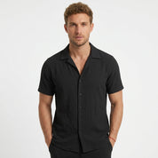 Hamish Whitfield | Linen Short Sleeve Shirt For Men