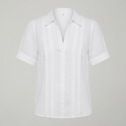 Hannah Robertson | Pleated Linen Blouse For Women