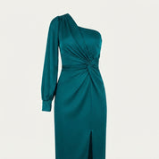 Harriet Langdon | One Shoulder Satin Maxi Evening Gown For Women