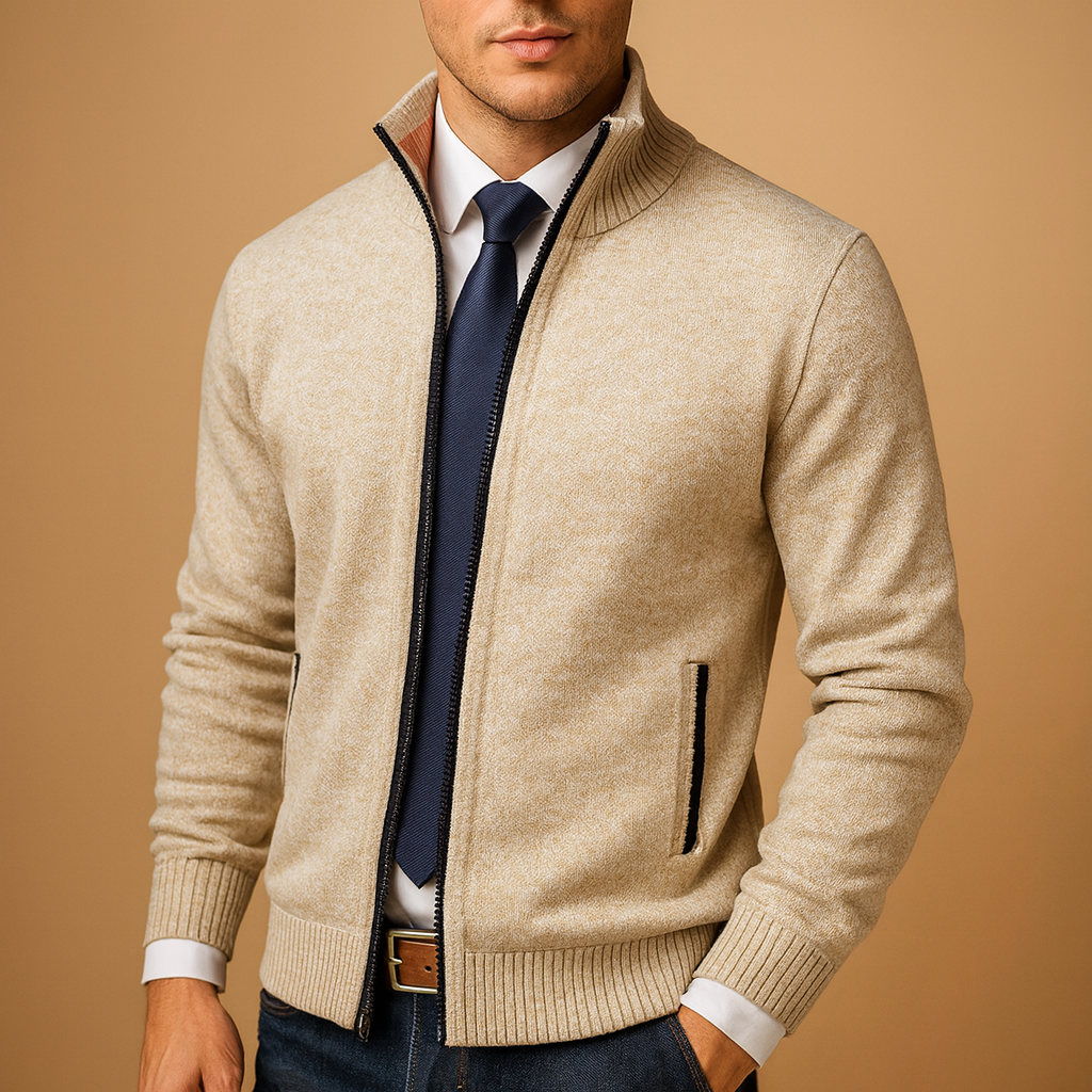 Luca Moretti | Premium Zip Knit Jacket For Men