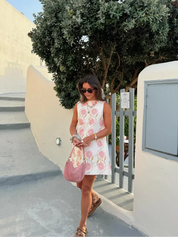 Hollie Brannigan | Pink Floral Print Summer Dress For Women