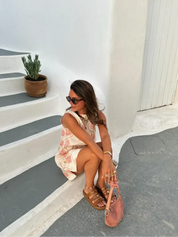 Hollie Brannigan | Pink Floral Print Summer Dress For Women