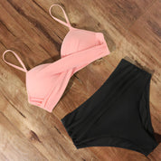Holly Danvers | Khaki Twist High Waist Bikini Set For Women