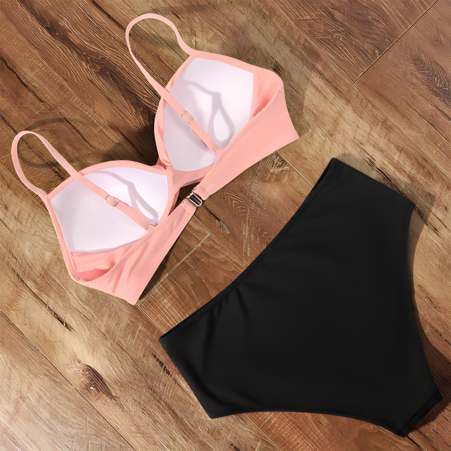 Holly Danvers | Khaki Twist High Waist Bikini Set For Women