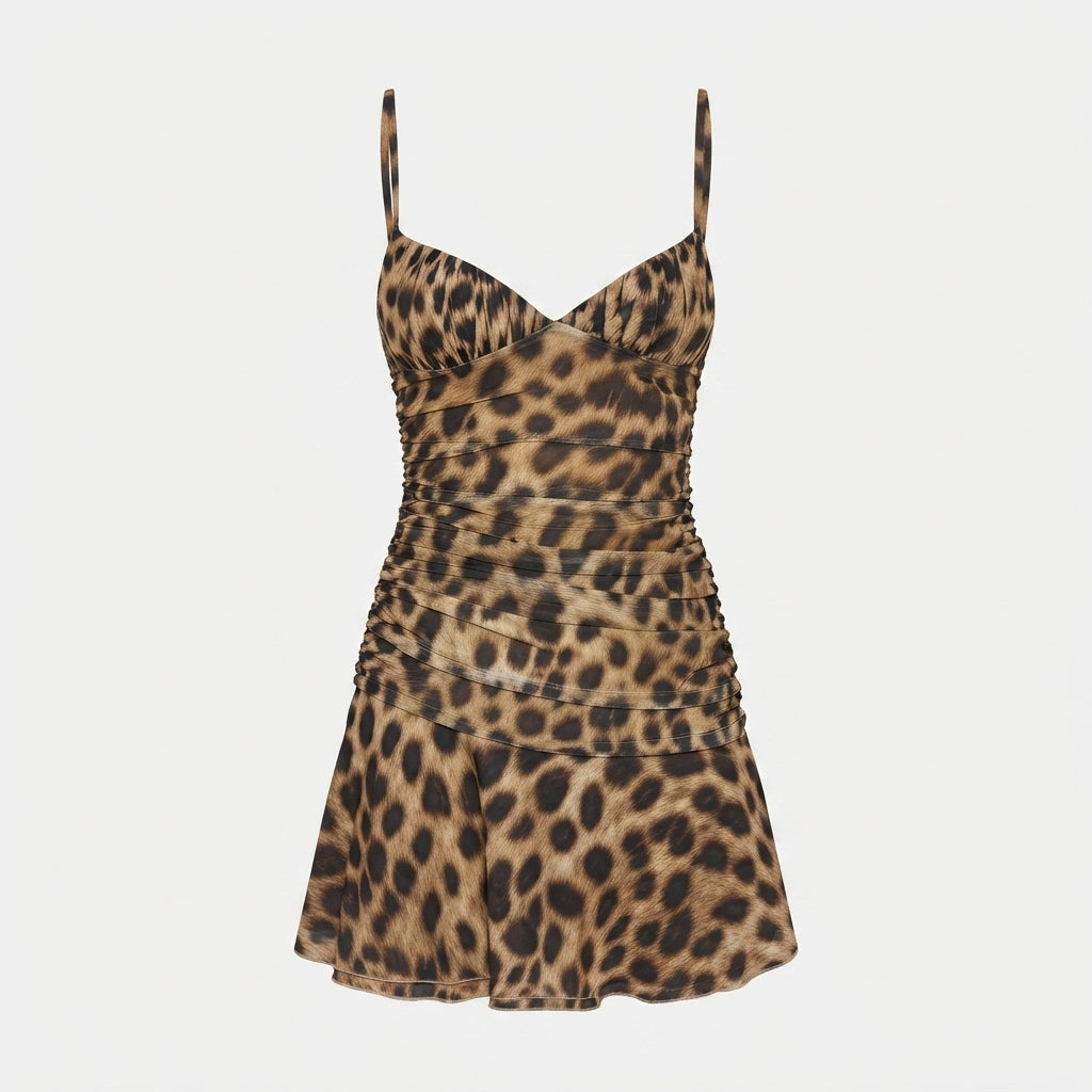 Holly Robertson | Leopard Print Mini Dress For Women