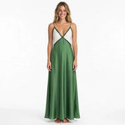Rosalind Hawke | Maxi Dress With Colorblock V-Neck For Women
