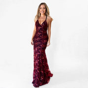 Scarlett Ashdown | Sequin Formal Dress With Front Slit For Women