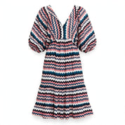 Matilda Kingswood | Chevron Print Maxi Dress For Women